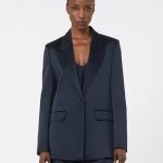 Blazer in envers satin, blu notte | Max Mara