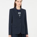 Blazer in jersey di cotone, blu | Max Mara