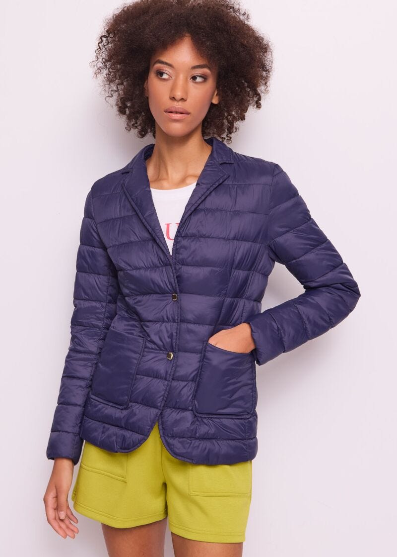 blazer-blu-donna-969vdd-1.jpg Blazer donna blu in nylon imbottito | Compra online | Gaudì - immagine 1