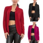Giacca Blazer Donna Elegante Senza Chiusura Ms 2053