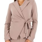 Blazer Donna Giacca Corta Donna Blazer Donna Curvy Elegante Giacca Corta In Tessuto Tecnico