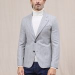 Blazer grigio gessato LUCA BERTELLI A/I