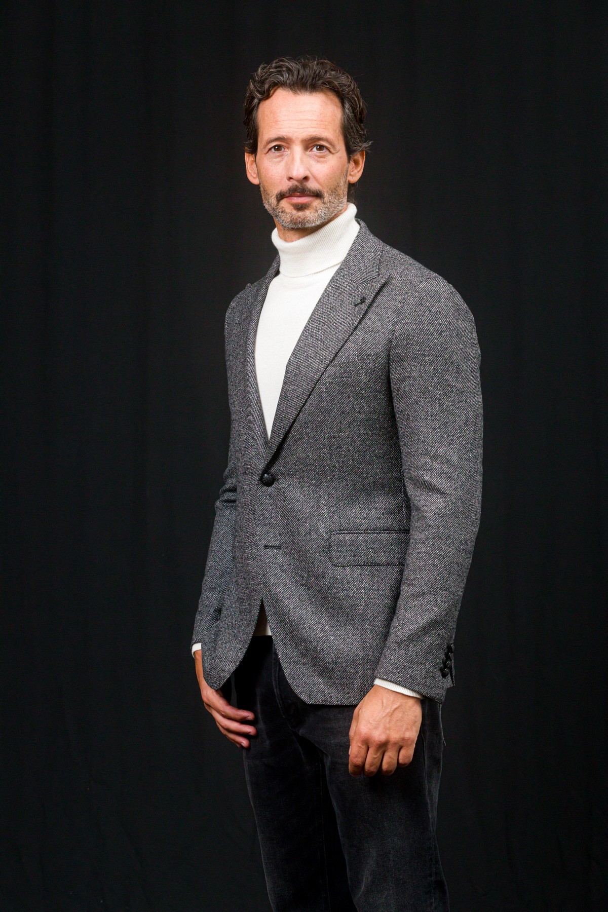 blazer-grigio-191yuw-1.jpg Blazer grigio melange TAGLIATORE A/I - immagine 1