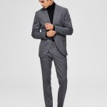 Blazer slim fit grigio