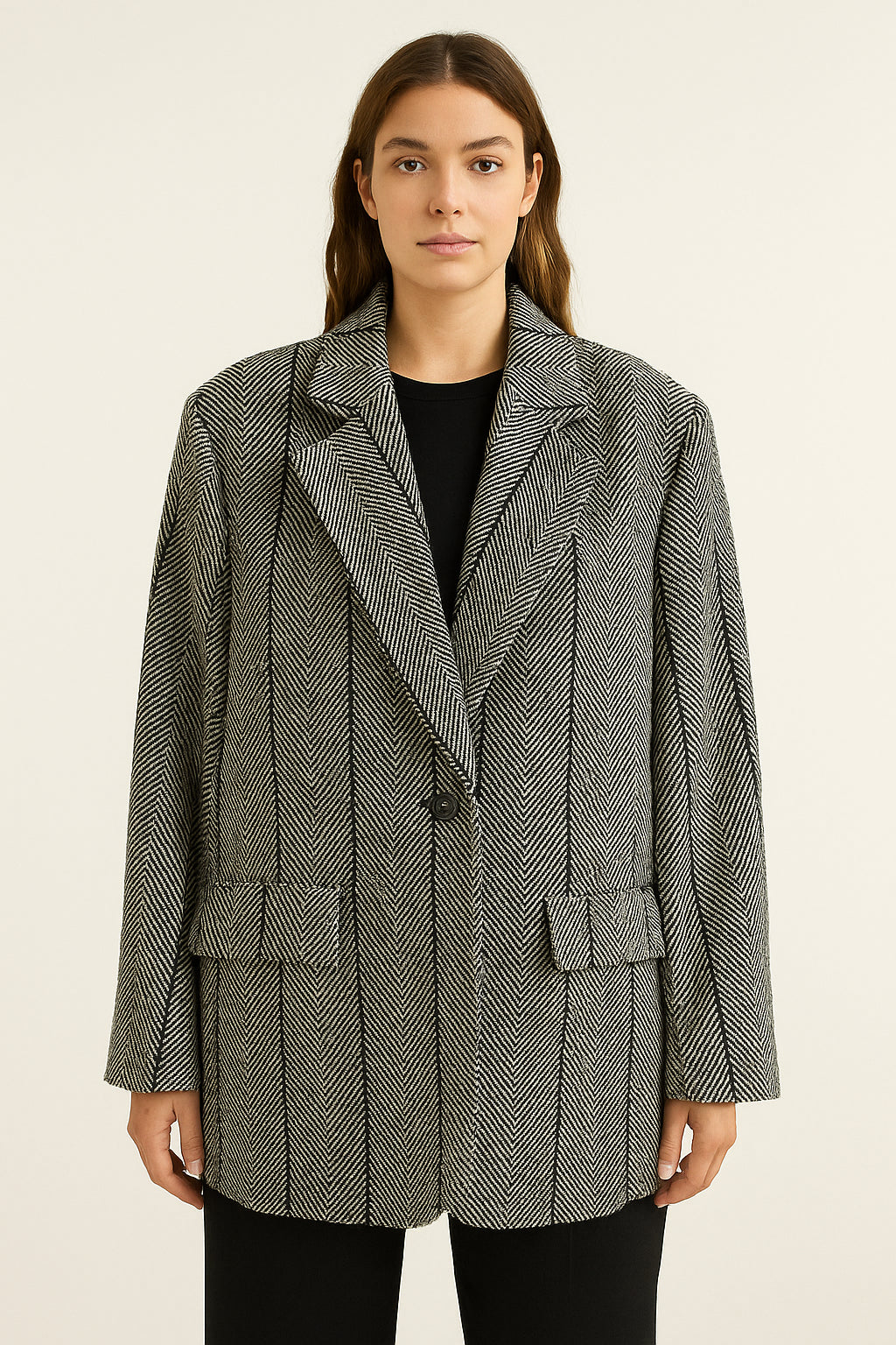 blazer-oversize-donna-000myx-1.jpg Giacca Donna Oversize Elegante Giaaz - immagine 1