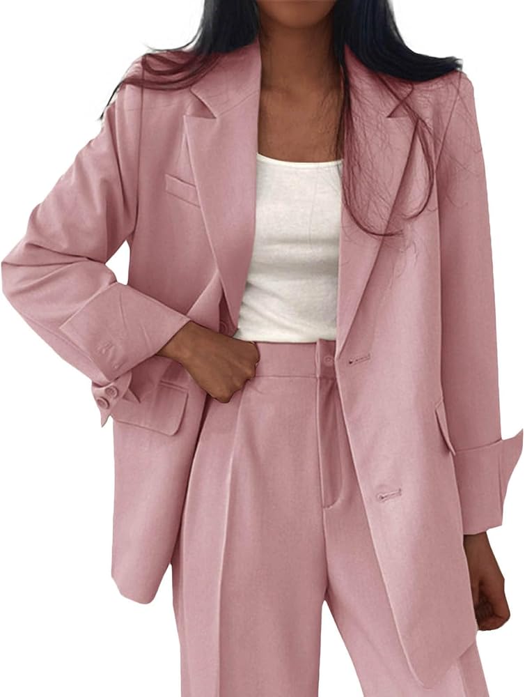 blazer-oversize-donna-239esb-1.jpg Generico Giacca da Donna Oversize Elegante Classic Giacca Blazer Donna Casual Corta Tailleur Giacca Temperamento Giacca Blazer Oversized Outwear ... - immagine 1