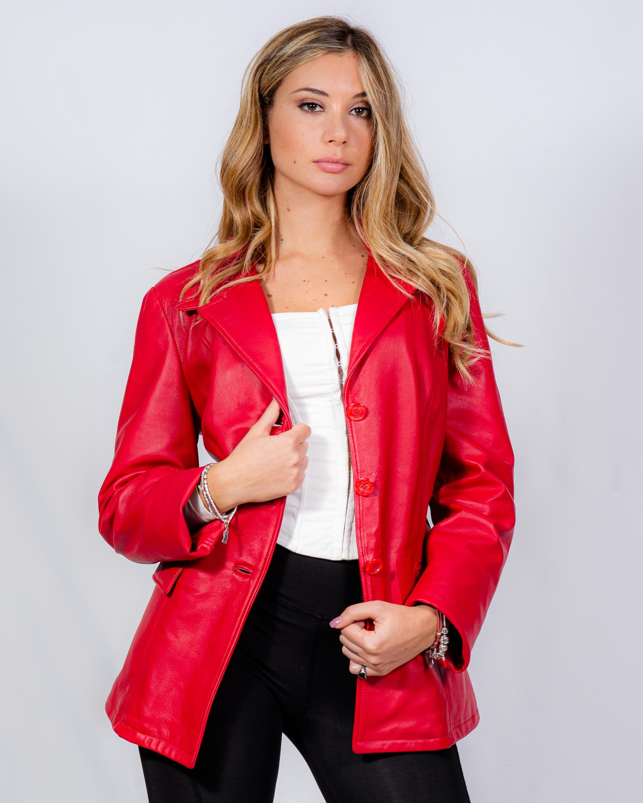 blazer-pelle-donna-280cwc-1.jpg BLAZER IN PELLE DONNA ROSSO | GASC Couture - immagine 1