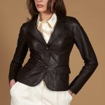 Blazer in pelle testa di moro da Donna