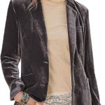 Donna Giacca da Lavoro in Velluto Vintage Manica Lunga Blazer Casual in Velluto con Bottoni Moda Tinta Unita Slim Fit Giacche Casual Elegante Ufficio Business Blazer Top Cardigan Cappotti Colore A S :