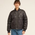 Cuesta Bomber Bomber trapuntato con cerniera Nero Donna L