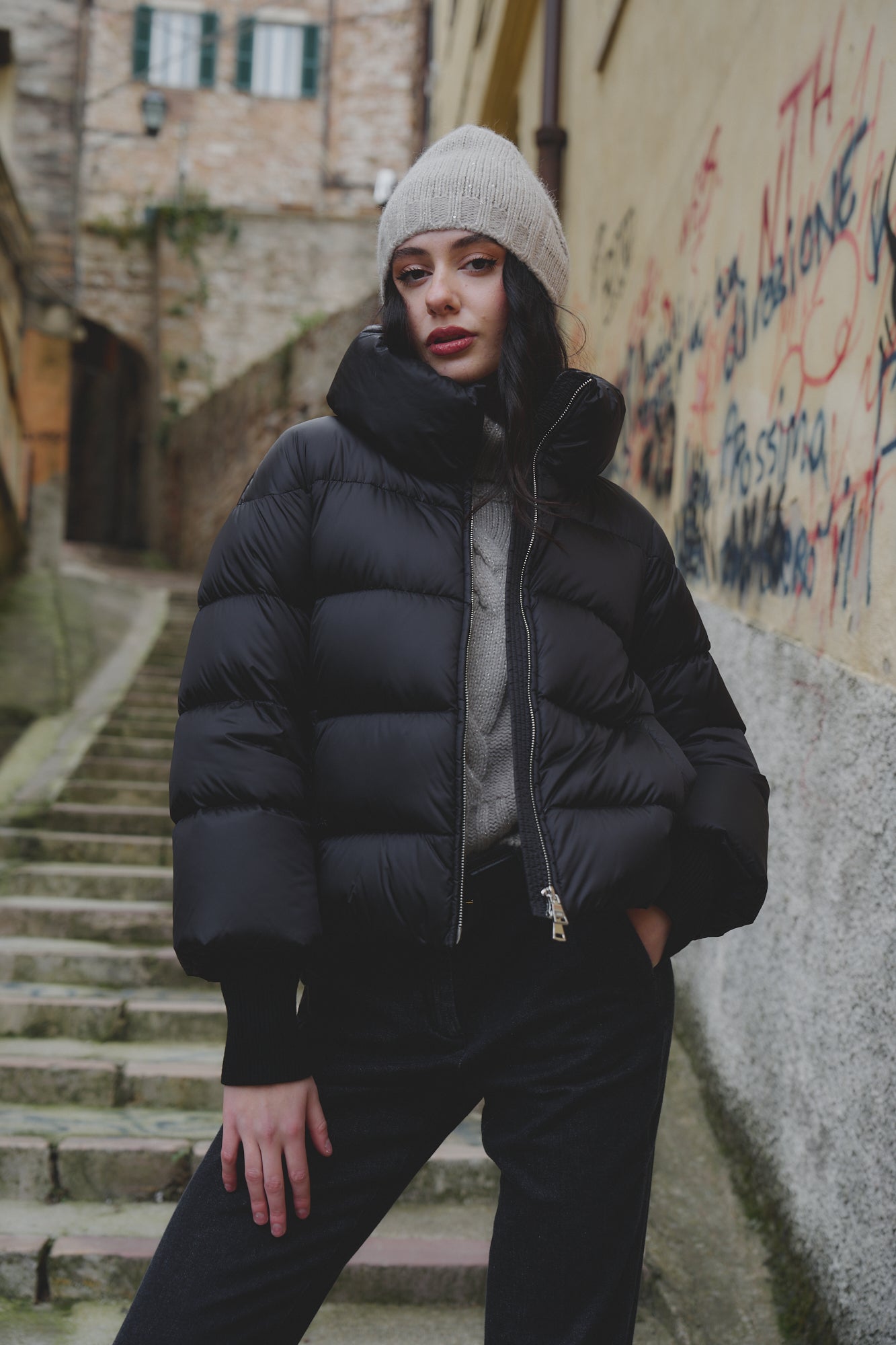 bomber-nero-donna-933oam-1.jpg Bomber Nero Donna 40 / Nero - immagine 1