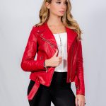 CHIODO IN PELLE DONNA ROSSO MOD. BEYONCE' | GASC Couture
