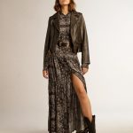 Chiodo in pelle nera da donna | Golden Goose