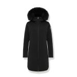 Piumino Colmar Originals lungo donna colore nero con cappuccio e pelliccia