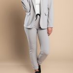 Completo giacca e pantaloni elegante Estrena, grigio chiaro 64%