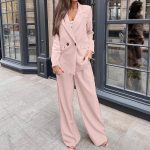 MJGkhiy Completo Blazer e Pantaloni Donna Tailleur Pantaloni e Giacca Giacche da Abito Due Pezzi Set Blazer Due Pezzi Tuta Curvy Tailleur Pantalone Ufficio Completo Cerimonia Donna Taglia Forte : Amazon.it: Moda