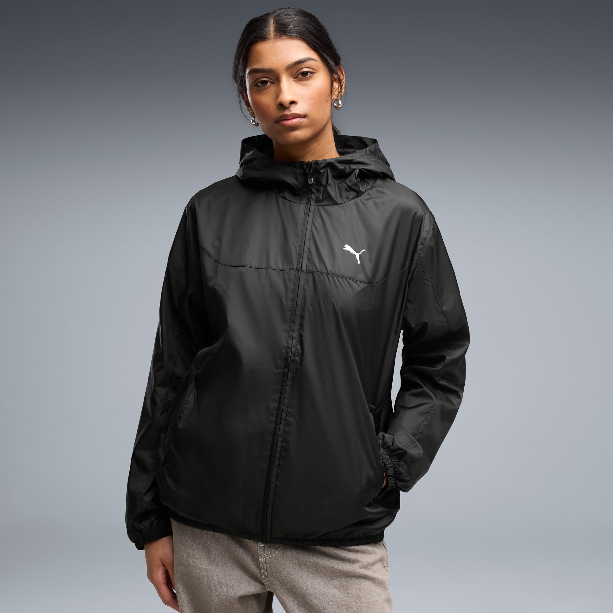 giacca-a-vento-447kuz-1.jpg Giacca a vento Essentials vestibilità regolare da donna PUMA Black - immagine 1
