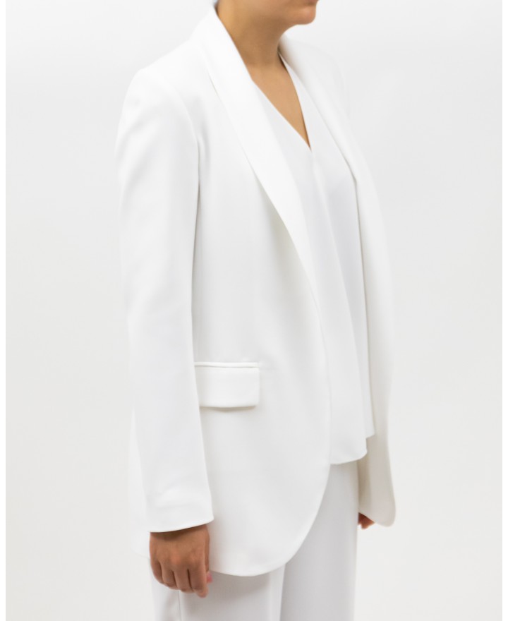 giacca-bianca-donna-406jvd-1.jpg Inès Donna Giacca Blazer Bianca 1437L 2553 703 | Caneppele - immagine 1