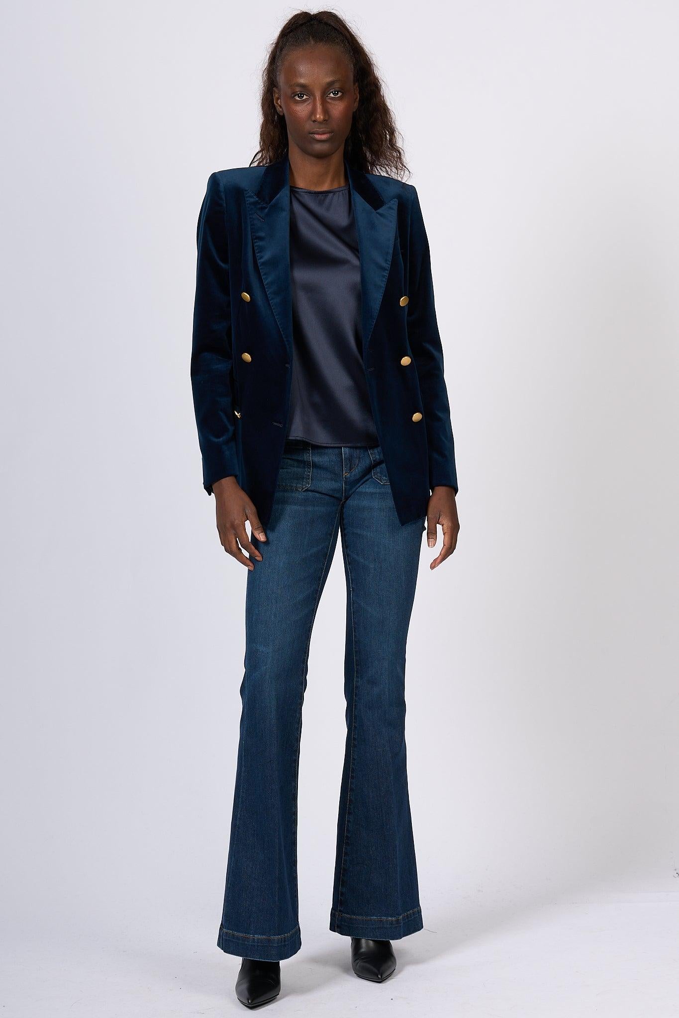 giacca-blu-donna-744mtj-1.jpg Giacca Velluto Outfit Blazer Donna Giacca Velluto Blu Giacca Blu Abbinamento Donna Giacca Blazer - immagine 1