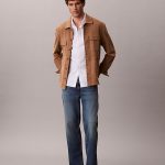 Giacca camicia in camoscio taglio relaxed