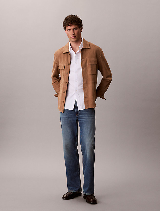 giacca-camicia-028bfz-1.jpg Giacca camicia in camoscio taglio relaxed - immagine 1