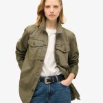 Giacca in stile camicia militaredusty olive green da Donna | Superdry IT