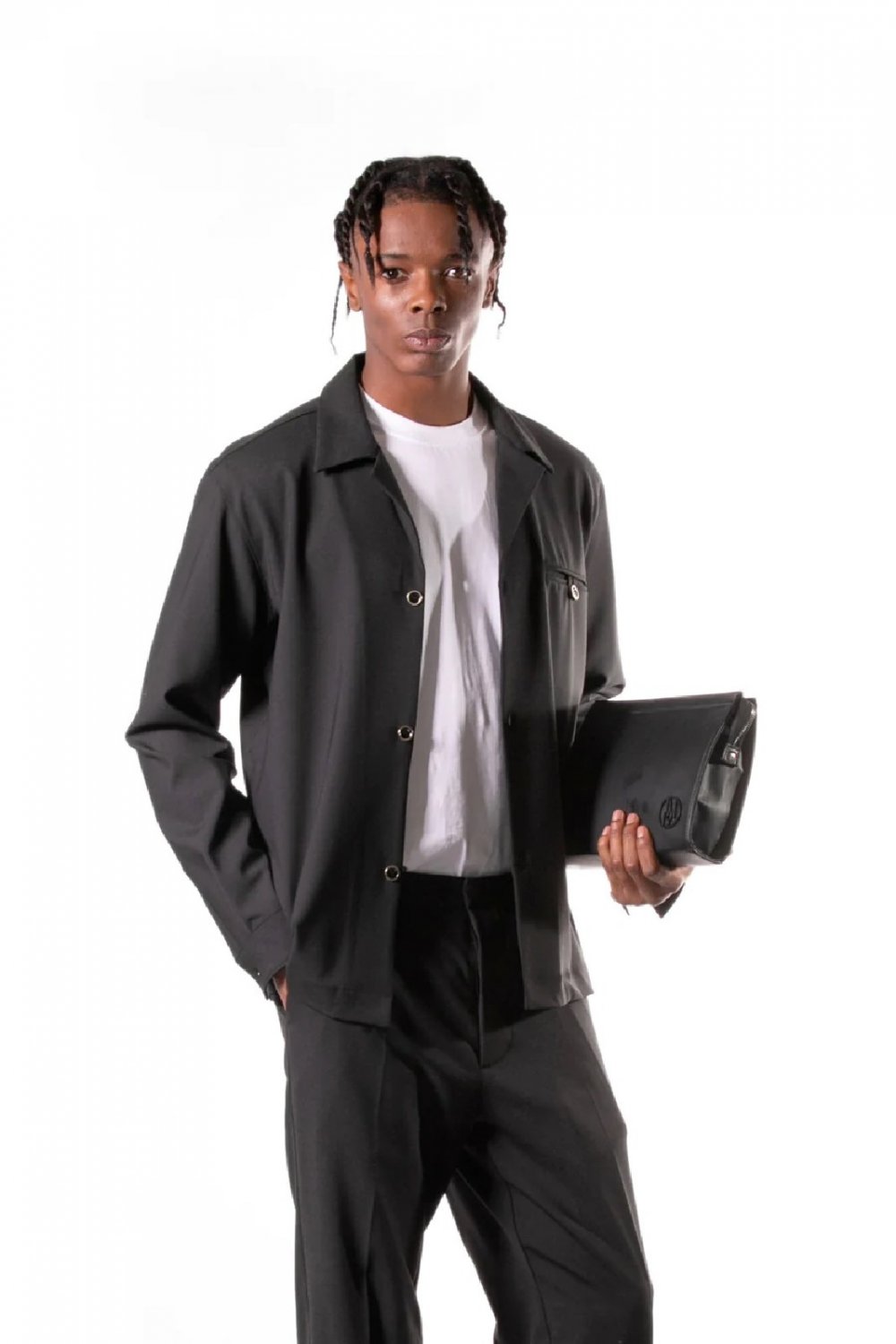 giacca-camicia-uomo-153ssd-1.jpg GIACCA CAMICIA NERA UOMO I'M BRIAN GC2711 Choose Fashion Store - immagine 1