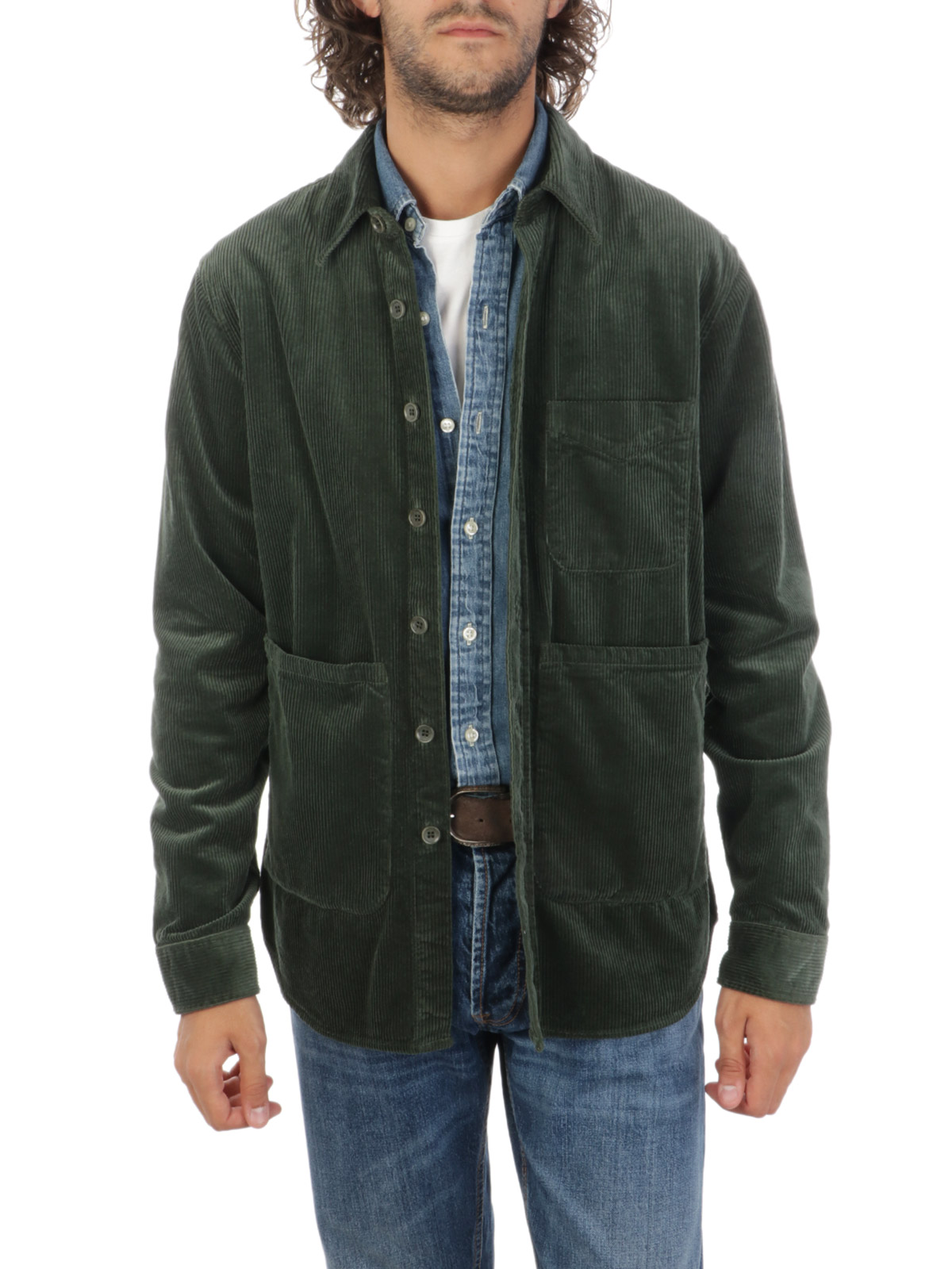 giacca-camicia-uomo-559bmg-1.jpg ASPESI | Giacca Camicia Uomo in Velluto - immagine 1