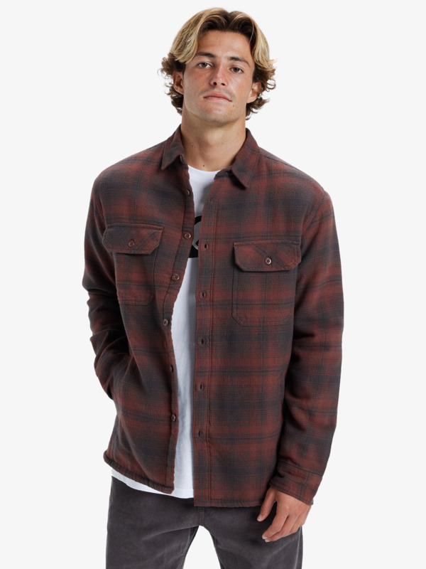 giacca-camicia-uomo-958rzy-1.jpg Venture Giacca camicia in sherpa Rosso Uomo | Quiksilver - immagine 1