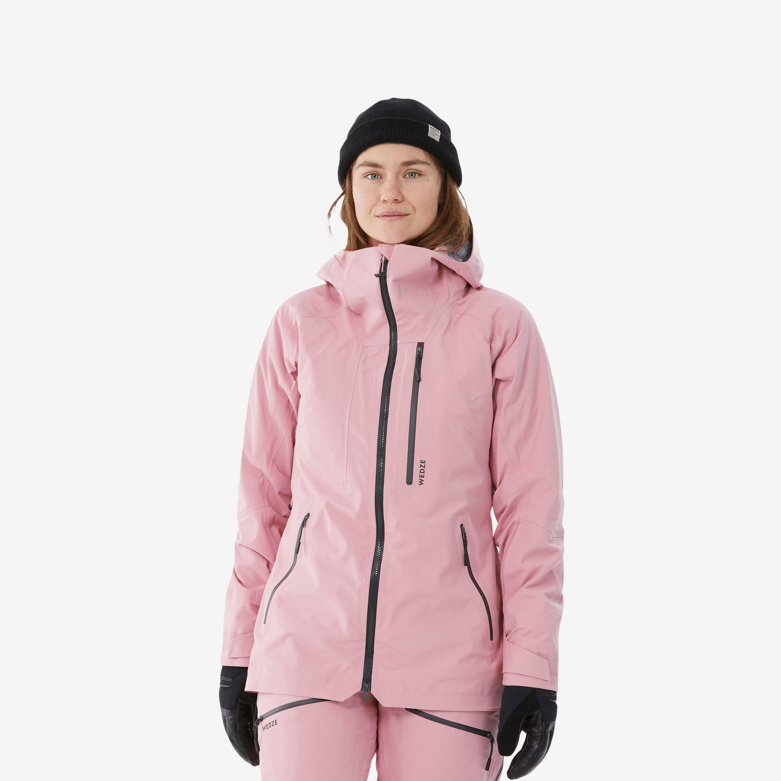 giacca-da-neve-donna-042qzm-1.jpg Giacca sci donna FR500 rosa - immagine 1