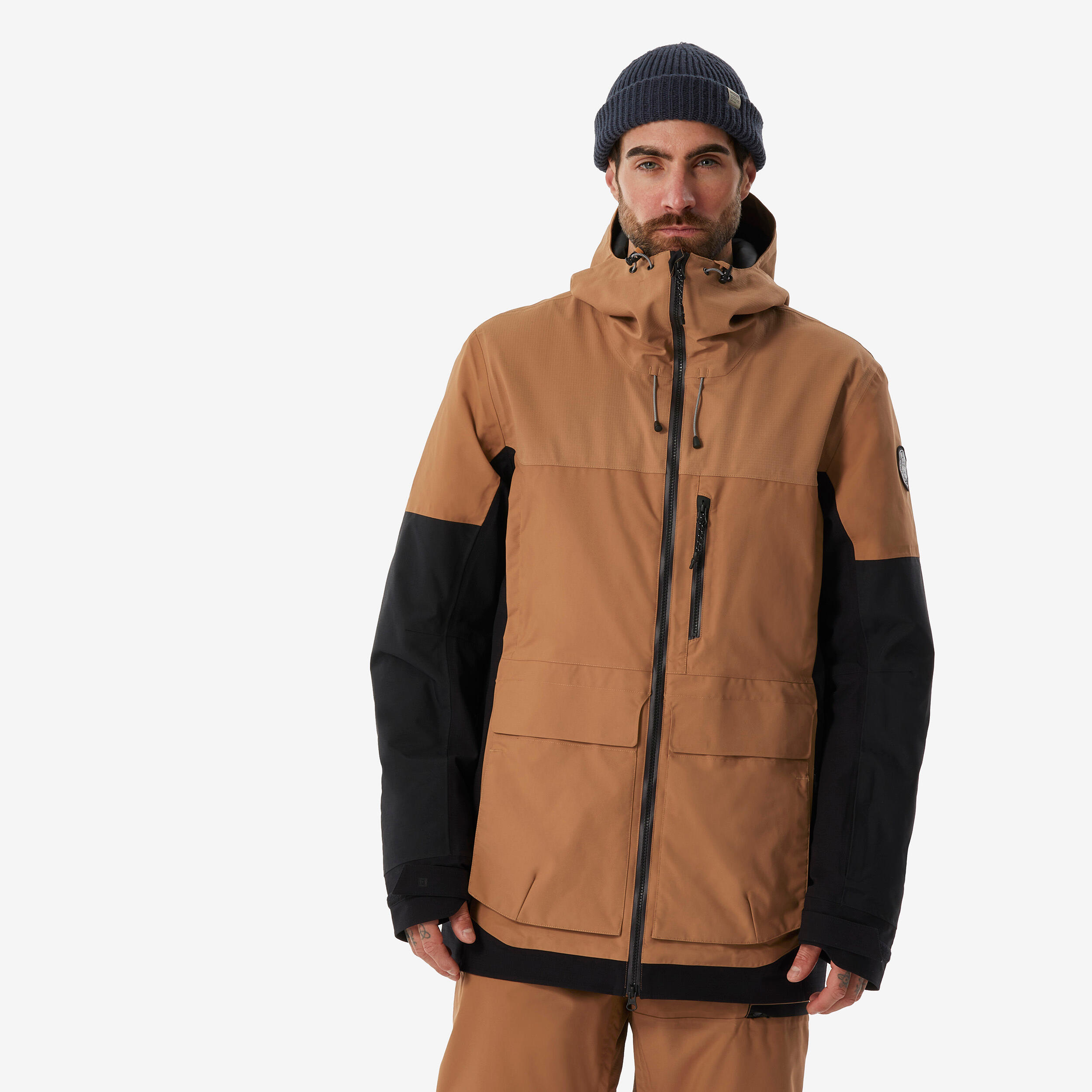 giacca-da-snowboard-uomo-942olq-1.jpg Giacca sci e snowboard uomo 500 ZIPROTEC marrone - immagine 1