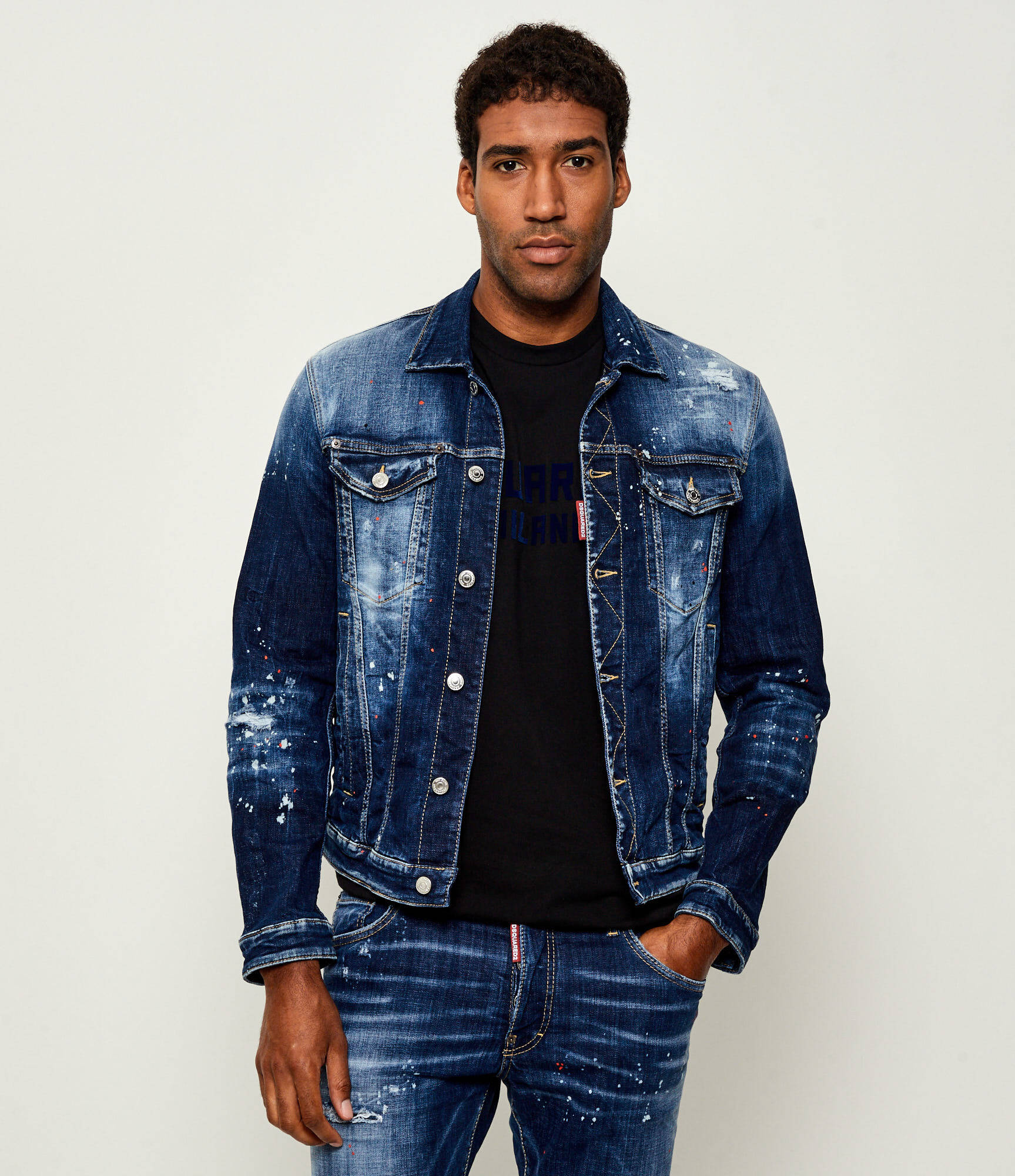 giacca-di-jeans-376efr-1.jpg Giacca di jeans Dan Jean Dsquared2 | regular fit | colore blu marino | Gomez.moda - immagine 1