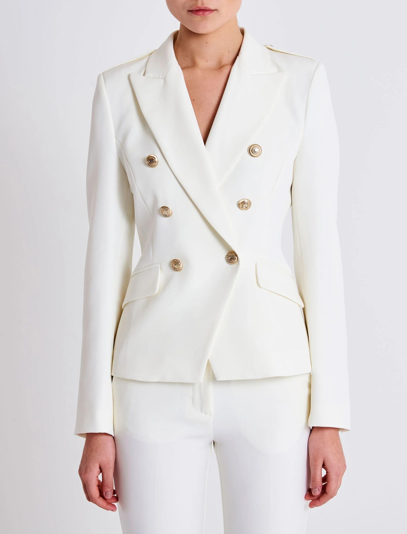 giacca-doppiopetto-donna-034kkc-1.jpg Giacca doppiopetto Donna S / Bianco - immagine 1