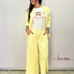 Completo donna elegante giacca e pantalone palazzo