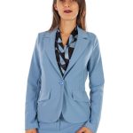 Giacca blazer donna corto elegante in crepe sfoderata.