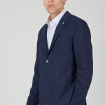 Giacca uomo blu tessuto primaverile AT.P.CO.