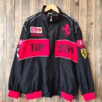 Giacca da corsa Ferrari F1 vintage anni '90, maglione Ferrari, pullover Ferrari, logo ricamato, colore nero e rosso, taglia XXL da uomo Etsy Italia