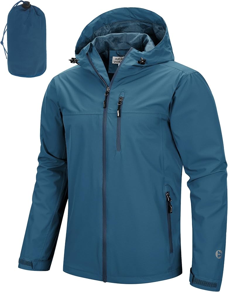 giacca-impermeabile-uomo-158dmi-1.jpg Outdoor Ventures Giacca impermeabile da uomo, impermeabile, traspirante, pieghevole, leggera, per il tempo libero, le escursioni, il campeggio, Blu acciaio/Blu, S : Amazon.it: Moda - immagine 1