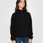 Globo E Commerce Calzature, Abbigliamento, Sport, Intimo, Accessori ON SPIRIT Giacca sherpa da donna nera in pile con zip frontale AQUILEGIA