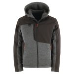 GIACCA PILE WOOL KAPRIOL TAGLIA L COLORE GRIGIO E NERO CON CAPPUCCIO