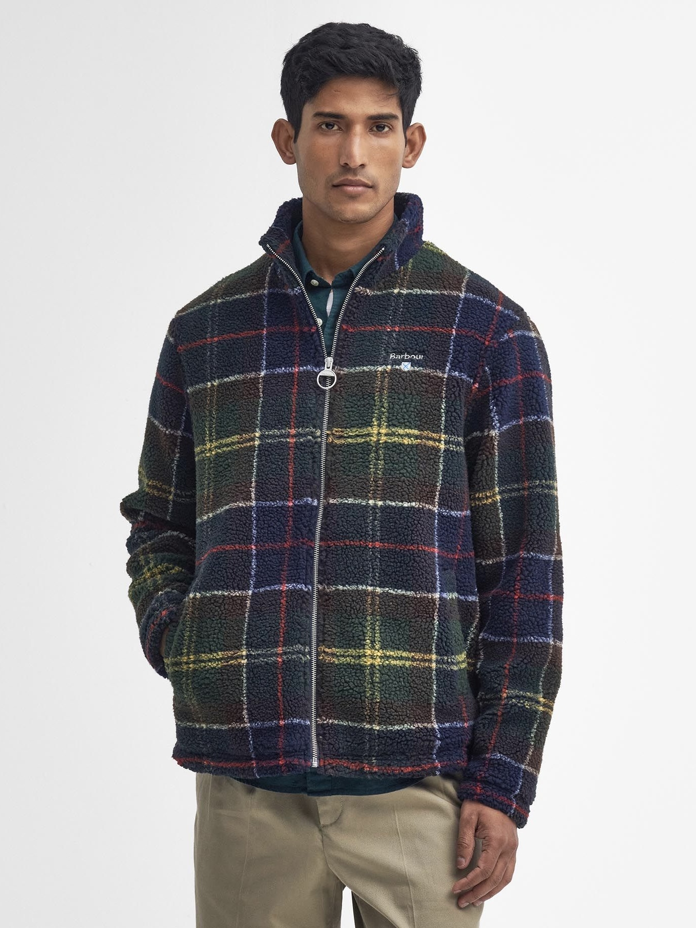 giacca-in-pile-918lrq-1.jpg Giacca in Pile Sherpa Barbour Tartan Uomo 31 Corso Porta Luce - immagine 1