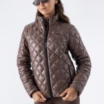 Giacca leggera imbottita da donna marrone