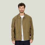 Giacca Uomo in Cotone Biologico Verde Oliva – Leggera e Vegan