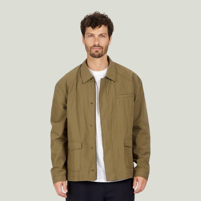 giacca-leggera-uomo-398tax-1.jpg Giacca Uomo in Cotone Biologico Verde Oliva – Leggera e Vegan - immagine 1