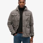 Giacca leggera in stile militare M65washed charcoal da Uomo | Superdry IT