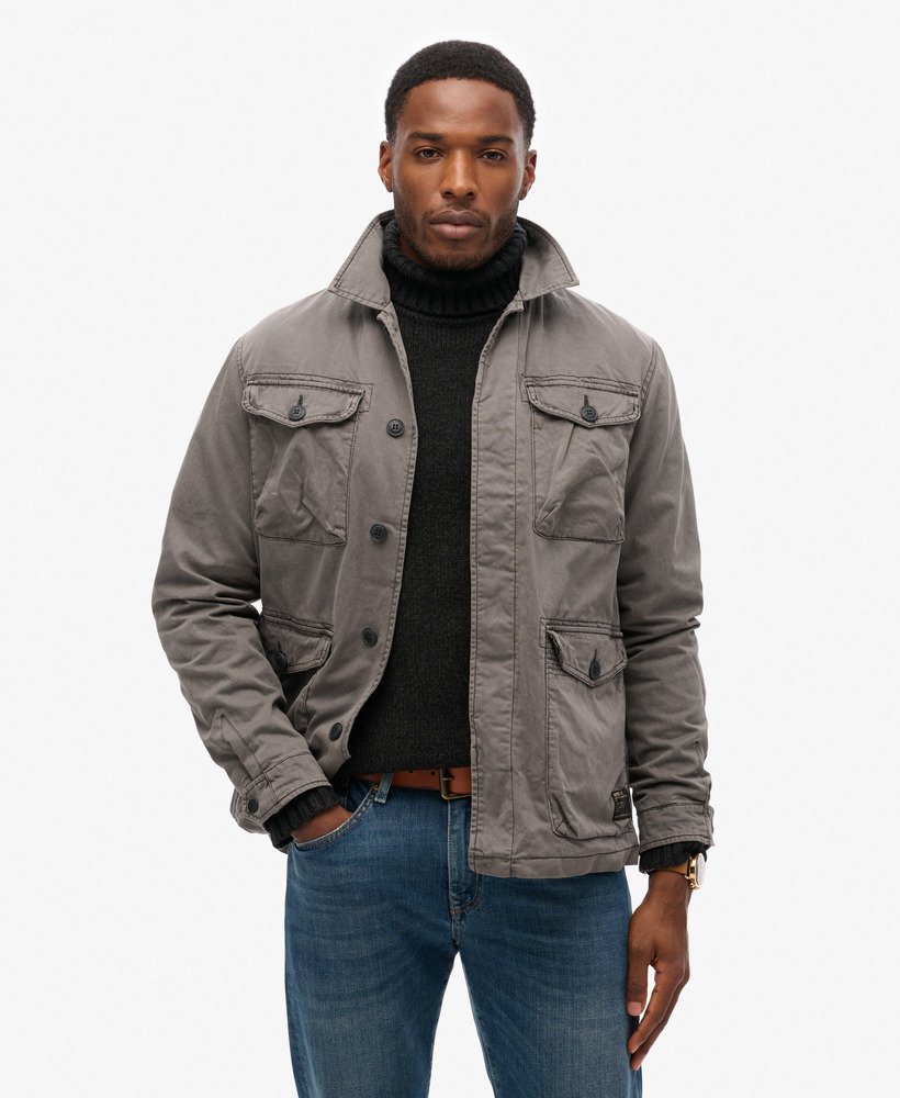 giacca-leggera-uomo-700fes-1.jpg Giacca leggera in stile militare M65washed charcoal da Uomo | Superdry IT - immagine 1