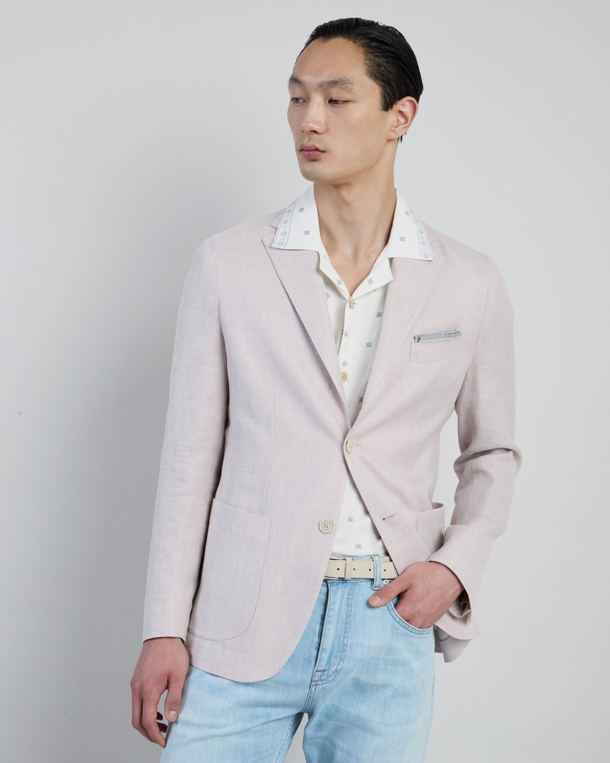 giacca-lino-uomo-229xvb-1.jpg Giacca Monopetto in Lino Lana e Seta da Uomo Slim Fit 26 CIPRIA / 42 - immagine 1
