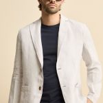 Giacca Bianca in Lino GHIACCIO 46