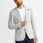 Giacca cavani grigia in misto lino sfoderata modern fit