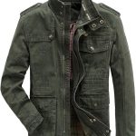 Giacca classica da uomo in puro cotone, stile militare, multitasche, stile casual, Verde militare, XXS : Amazon.it: Moda